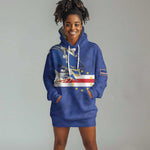 Custom Cape Verde National Football Hoodie Dress Glory Blue Sharks - African Pride