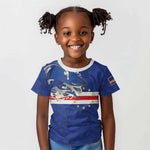 Custom Cape Verde National Football Kid T shirt Glory Blue Sharks - African Pride
