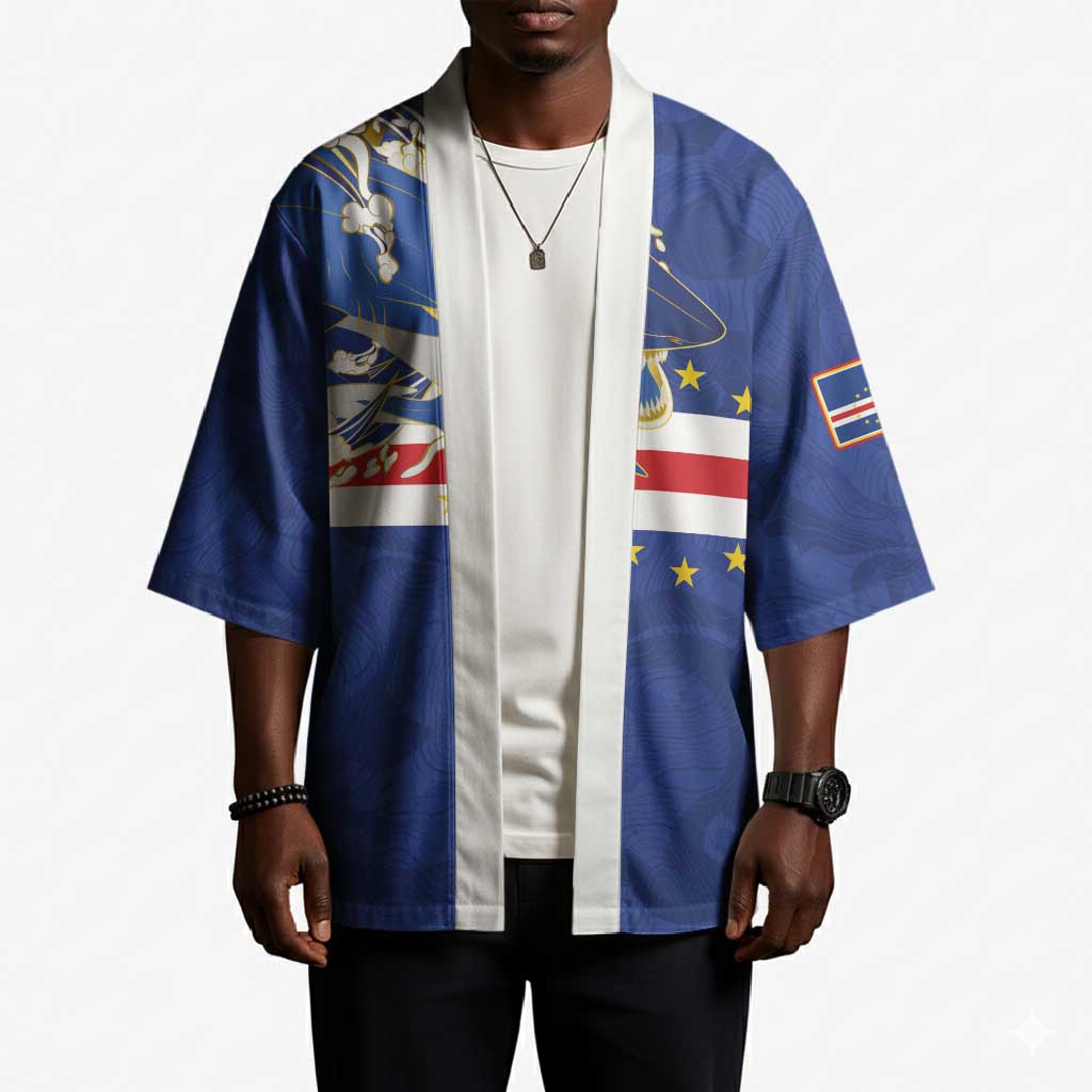 Custom Cape Verde National Football Kimono Glory Blue Sharks - African Pride