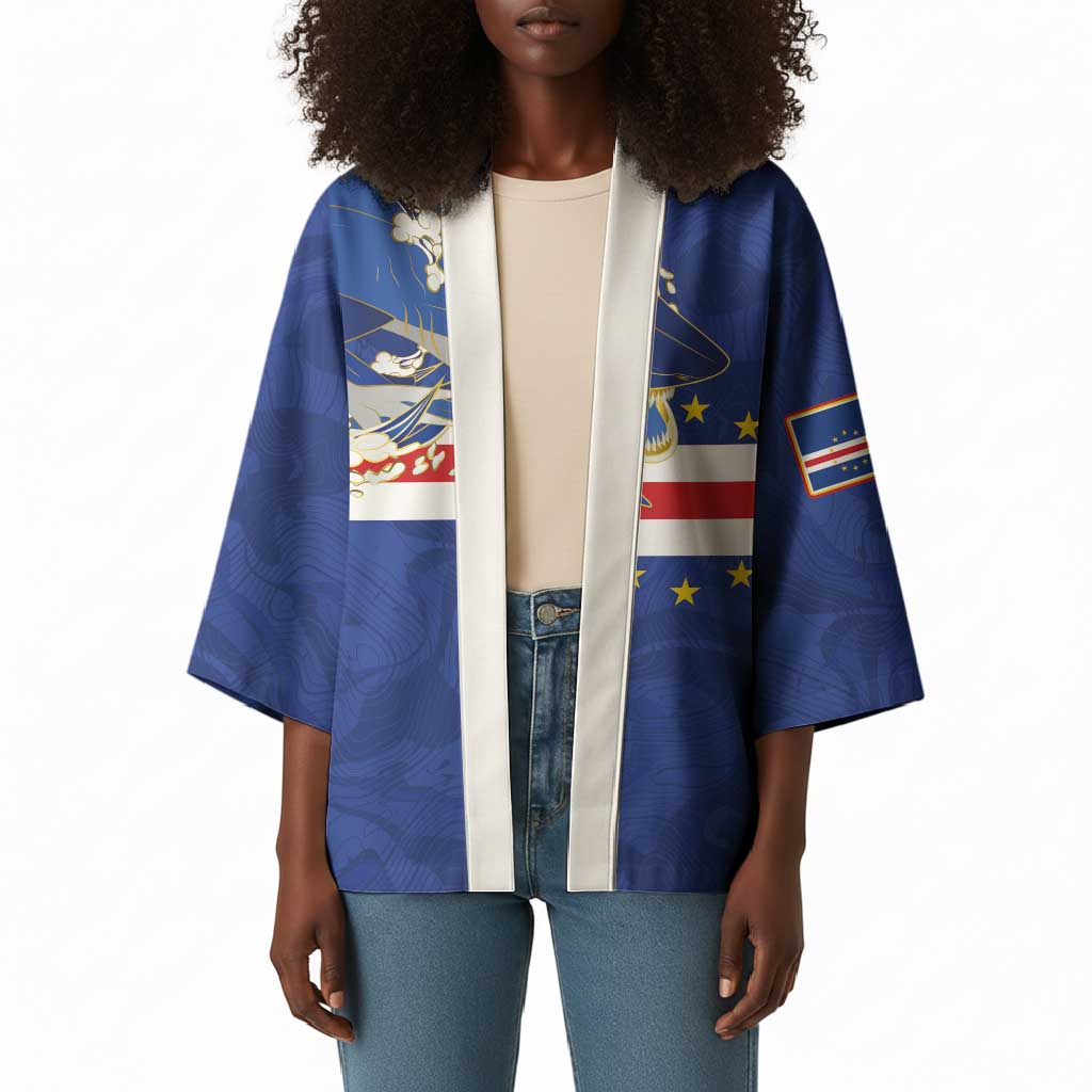 Custom Cape Verde National Football Kimono Glory Blue Sharks - African Pride