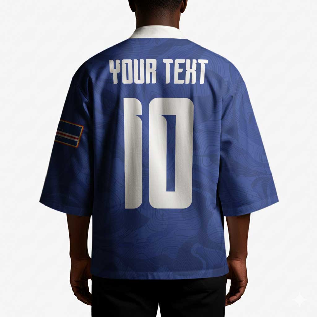 Custom Cape Verde National Football Kimono Glory Blue Sharks - African Pride
