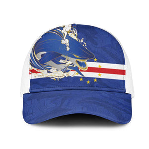 Cape Verde National Football Mesh Trucker Cap Glory Blue Sharks - African Pride