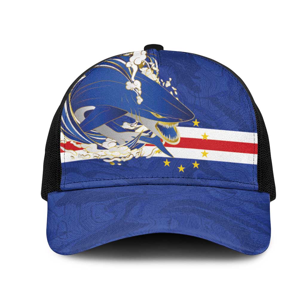 Cape Verde National Football Mesh Trucker Cap Glory Blue Sharks - African Pride