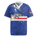 Custom Cape Verde National Football Rugby Jersey Glory Blue Sharks - African Pride