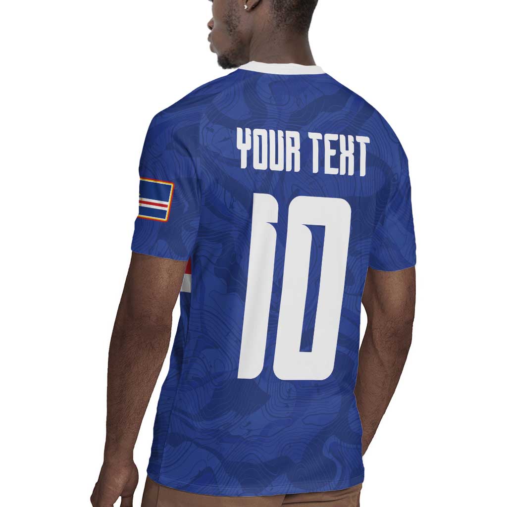 Custom Cape Verde National Football Rugby Jersey Glory Blue Sharks - African Pride