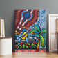 Afro-Caribbean Canvas Wall Art African Dashiki Style with Caribbean Music with Blue Iguanas - African Pride