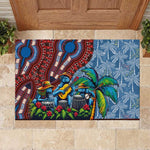 Afro-Caribbean Rubber Doormat African Dashiki Style with Caribbean Music with Blue Iguanas - African Pride