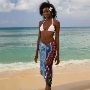 Afro-Caribbean Sarong African Dashiki Style with Caribbean Music with Blue Iguanas - African Pride
