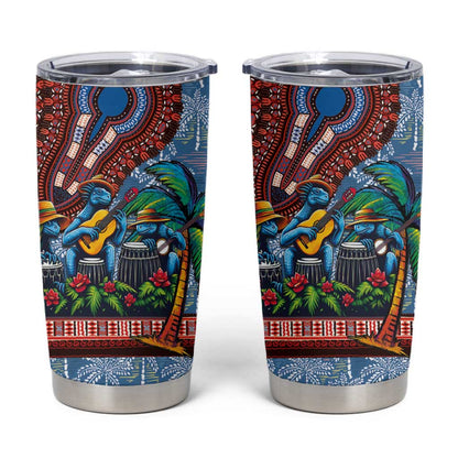 Afro-Caribbean Tumbler Cup African Dashiki Style with Caribbean Music with Blue Iguanas - African Pride