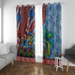 Afro-Caribbean Window Curtain African Dashiki Style with Caribbean Music with Blue Iguanas - African Pride