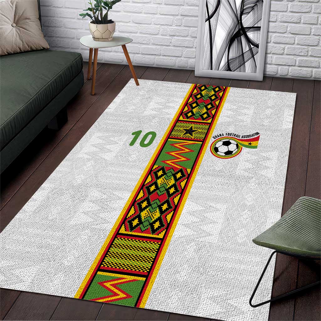 Ghana National Football Custom Area Rug Kente Motifs Sporty Style - African Pride
