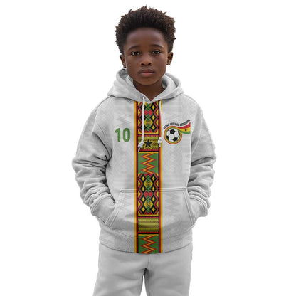 Ghana National Football Custom Kid Hoodie Kente Motifs Sporty Style - African Pride
