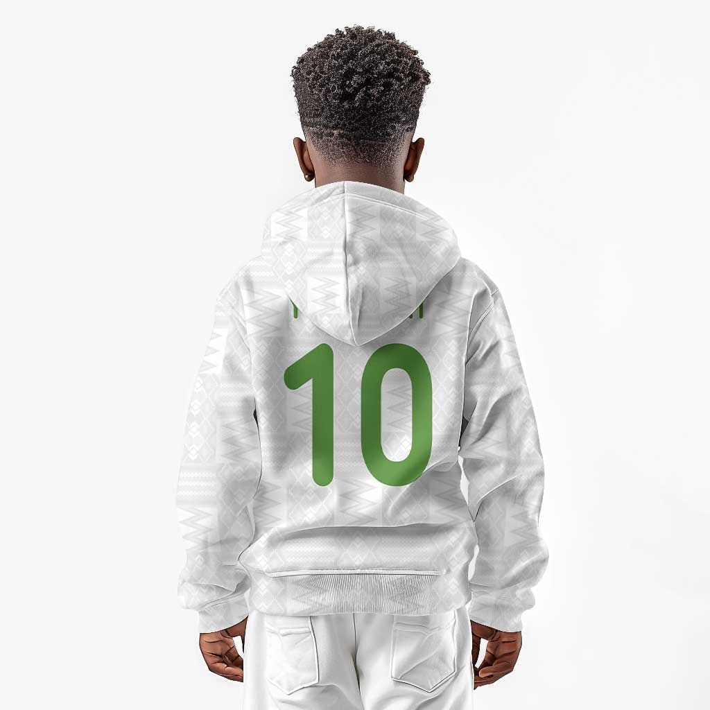 Ghana National Football Custom Kid Hoodie Kente Motifs Sporty Style - African Pride
