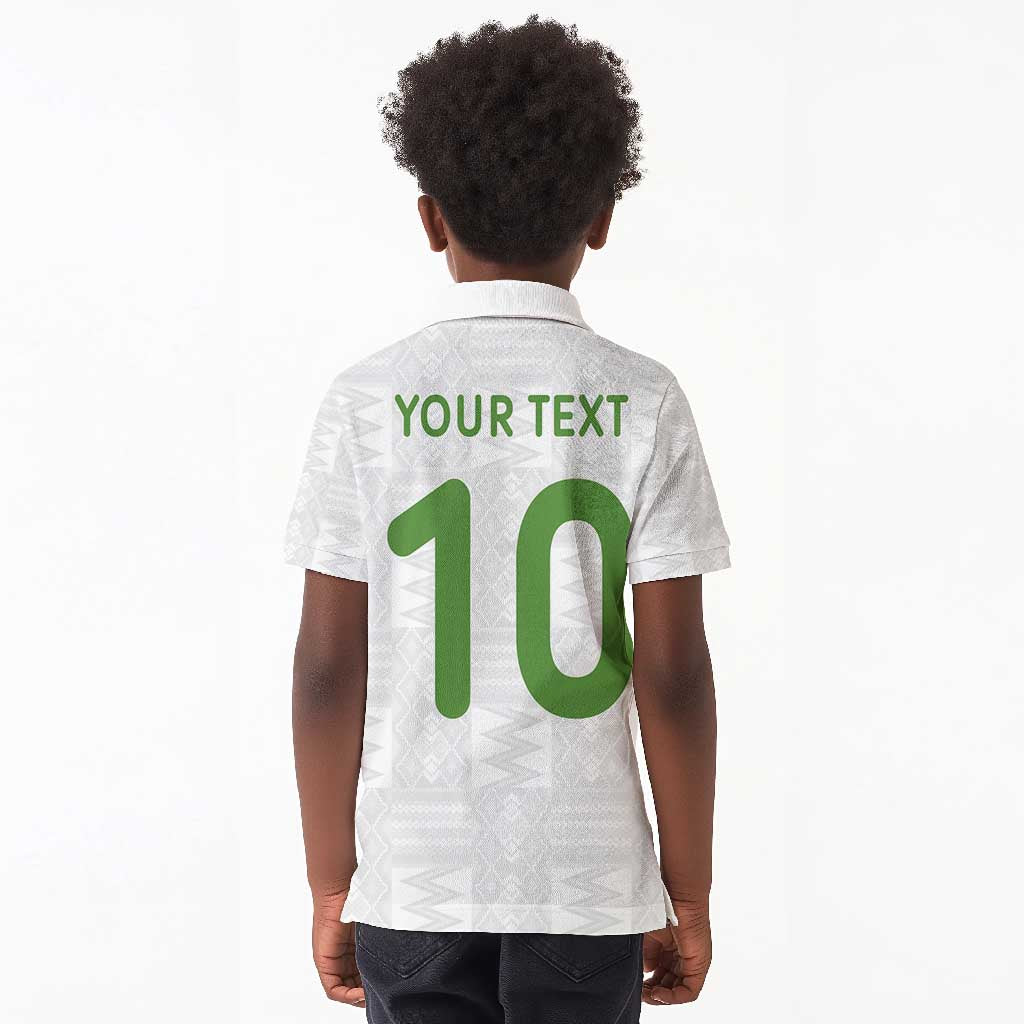 Ghana National Football Custom Kid Polo Shirt Kente Motifs Sporty Style - African Pride