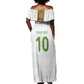 Ghana National Football Custom Off Shoulder Maxi Dress Kente Motifs Sporty Style - African Pride