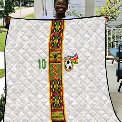 Ghana National Football Custom Quilt Kente Motifs Sporty Style - African Pride