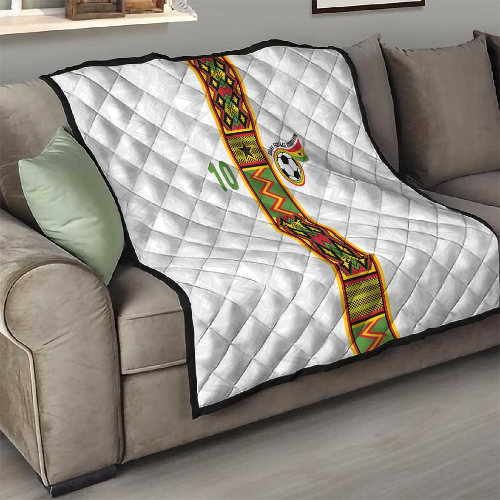 Ghana National Football Custom Quilt Kente Motifs Sporty Style - African Pride