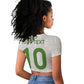 Ghana National Football Custom Raglan Cropped T shirt Kente Motifs Sporty Style - African Pride