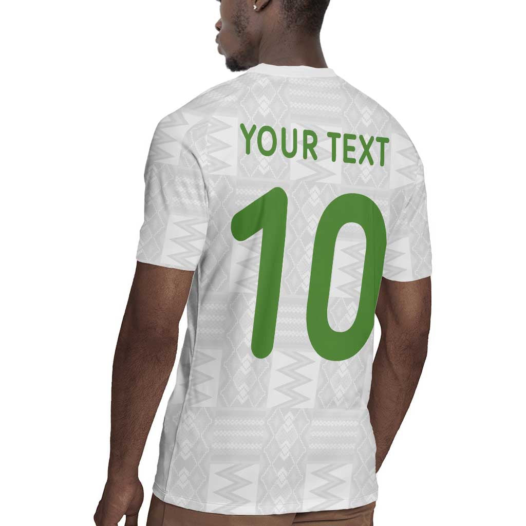 Ghana National Football Custom Rugby Jersey Kente Motifs Sporty Style - African Pride