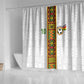Ghana National Football Custom Shower Curtain Kente Motifs Sporty Style - African Pride