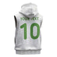 Ghana National Football Custom Sleeveless Zip Hoodie Kente Motifs Sporty Style - African Pride