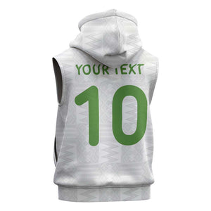Ghana National Football Custom Sleeveless Zip Hoodie Kente Motifs Sporty Style - African Pride