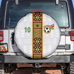 Ghana National Football Custom Spare Tire Cover Kente Motifs Sporty Style - African Pride