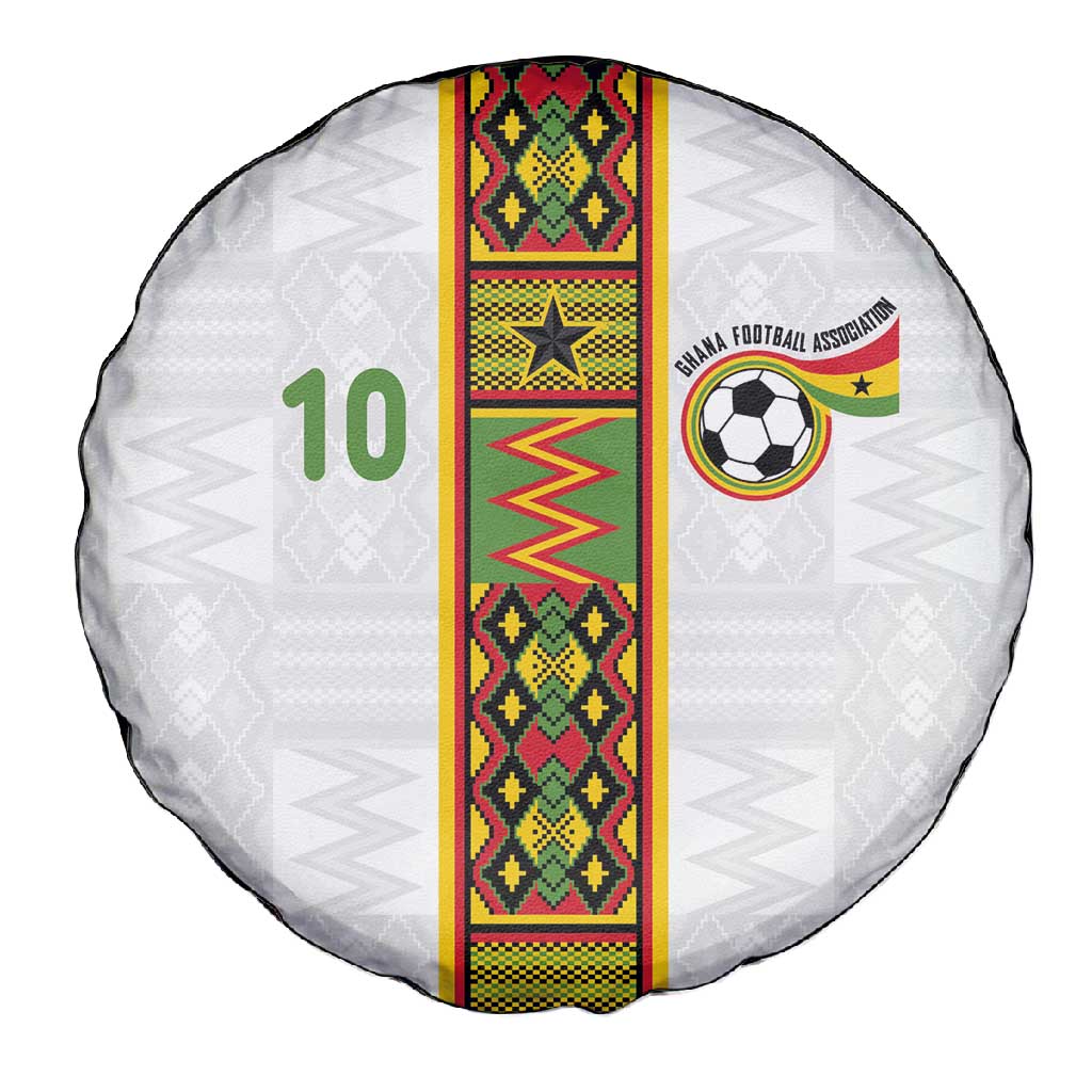 Ghana National Football Custom Spare Tire Cover Kente Motifs Sporty Style - African Pride