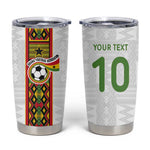 Ghana National Football Custom Tumbler Cup Kente Motifs Sporty Style - African Pride