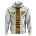 Ghana National Football Custom Zip Hoodie Kente Motifs Sporty Style - African Pride