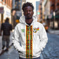 Ghana National Football Custom Zip Hoodie Kente Motifs Sporty Style - African Pride