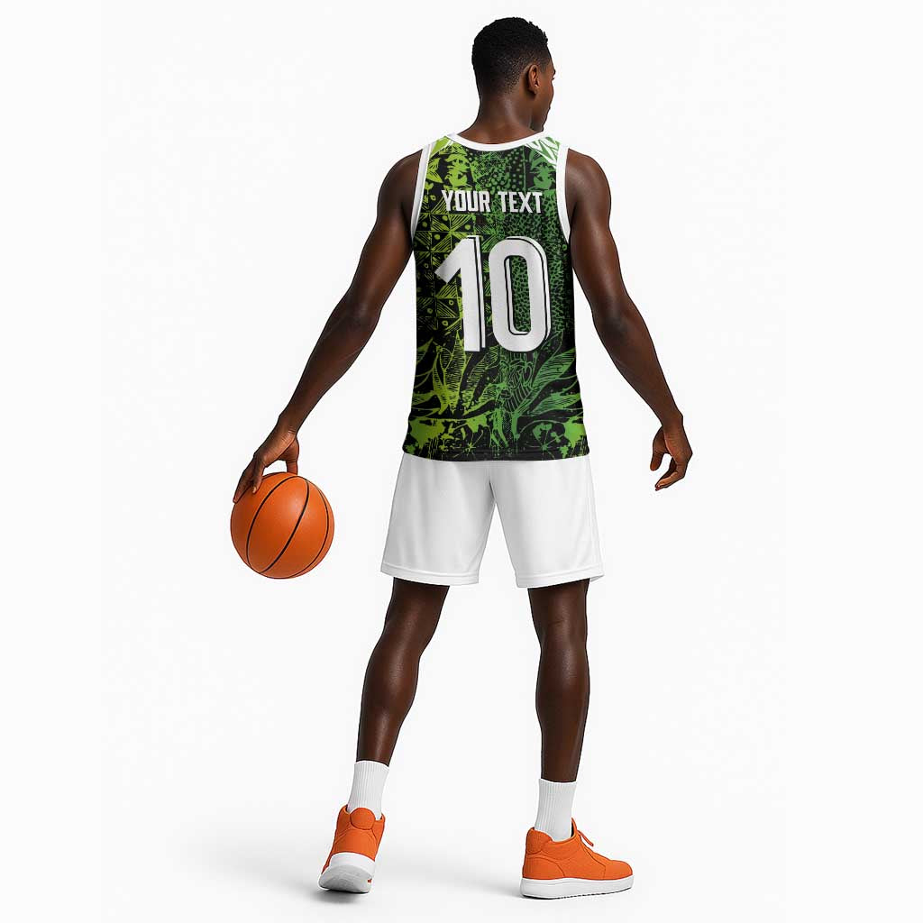 Nigeria National Football Custom Basketball Jersey Super Eagles-Shoulders Sleeves Armor LT03