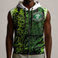 Nigeria National Football Custom Sleeveless Zip Hoodie Super Eagles-Shoulders Sleeves Armor - African Pride
