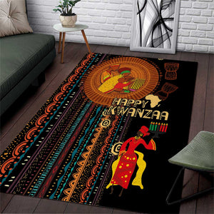 Happy Kwanzaa African Area Rug - Tribal Pattern