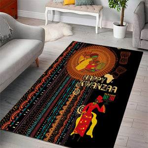 Happy Kwanzaa African Area Rug - Tribal Pattern