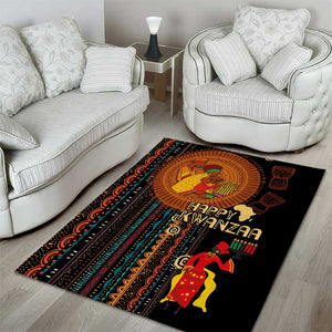 Happy Kwanzaa African Area Rug - Tribal Pattern