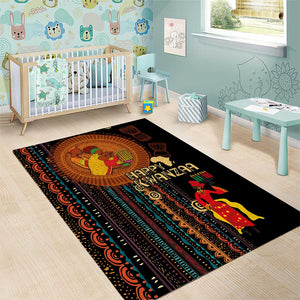 Happy Kwanzaa African Area Rug - Tribal Pattern