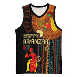 Happy Kwanzaa African Basketball Jersey - Tribal Pattern LT03