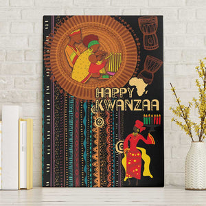 Happy Kwanzaa African Canvas Wall Art - Tribal Pattern