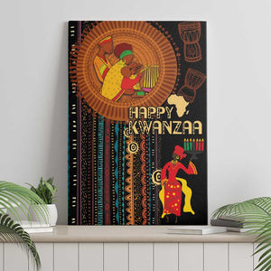 Happy Kwanzaa African Canvas Wall Art - Tribal Pattern