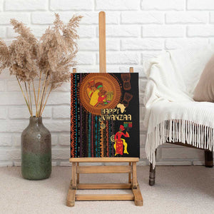 Happy Kwanzaa African Canvas Wall Art - Tribal Pattern