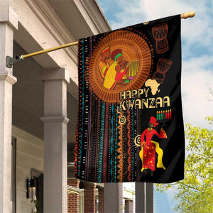 Happy Kwanzaa African Garden Flag - Tribal Pattern