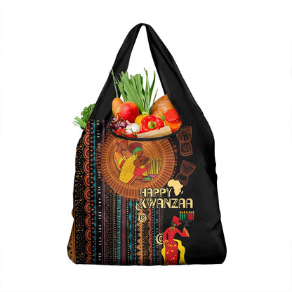 Happy Kwanzaa African Grocery Bag - Tribal Pattern