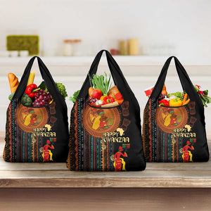 Happy Kwanzaa African Grocery Bag - Tribal Pattern