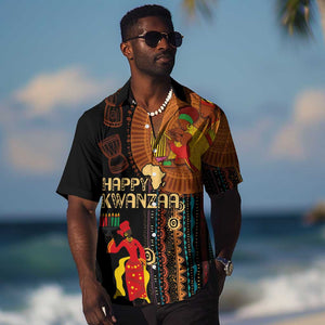 Happy Kwanzaa African Hawaiian Shirt - Tribal Pattern