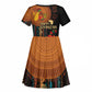 Happy Kwanzaa African Kid Short Sleeve Dress - Tribal Pattern