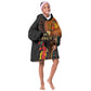 Happy Kwanzaa African KId Wearable Blanket Hoodie - Tribal Pattern