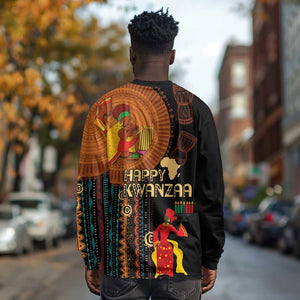 Happy Kwanzaa African Long Sleeve Shirt - Tribal Pattern LT03