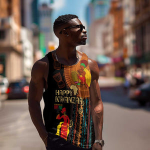 Happy Kwanzaa African Men Tank Top - Tribal Pattern