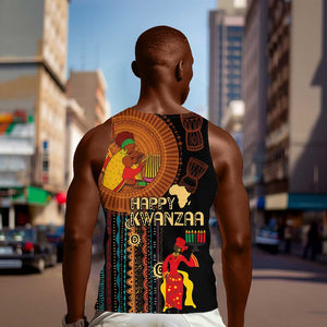 Happy Kwanzaa African Men Tank Top - Tribal Pattern